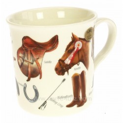Mug porcelaine chevaux