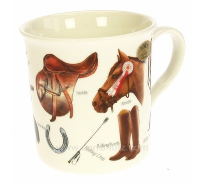 Mug porcelaine chevaux