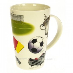 Mug porcelaine football Arts de la table CL10030238, reference CL10030238