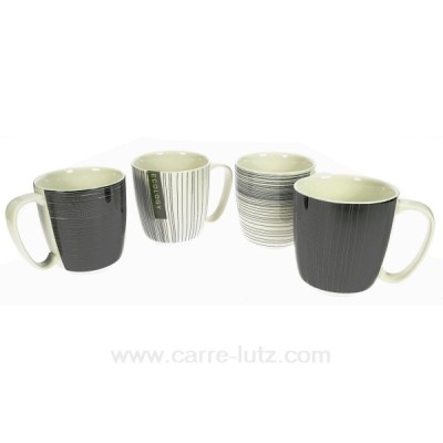 CL10030252  Coffret 4 mugs rayures ecologie 30,90 €