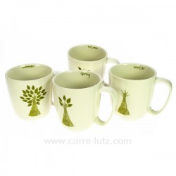 Coffret 4 mugs saisons ecologie Arts de la table CL10030253, reference CL10030253