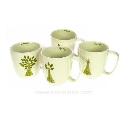 Coffret 4 mugs saisons ecologie