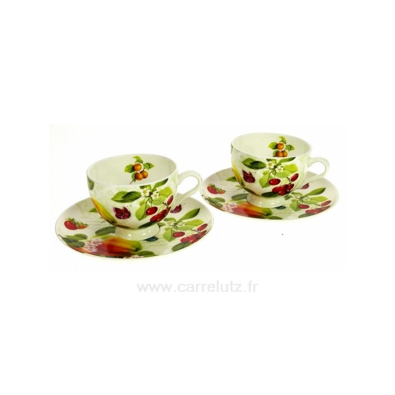 CL10030262  Coffret 2 tasses expresso décor fruit 26,00 €