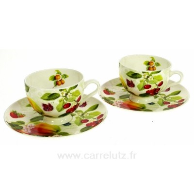 CL10030262 Coffret 2 tasses expresso décor fruit 26,00 €