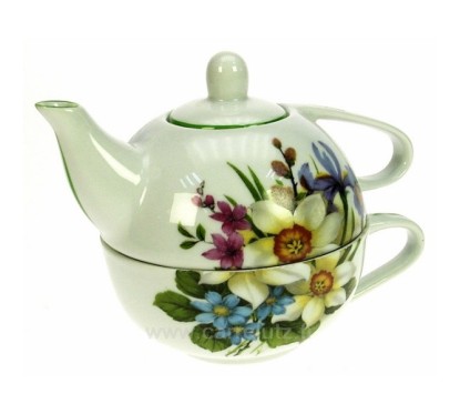 CL10030276  Théière égoiste décor narcisse porcelaine L honneur 27,60 €