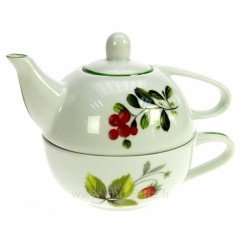 CL10030277  Théière égoiste décor fruit sauvage porcelaine L honneur 23,80 €