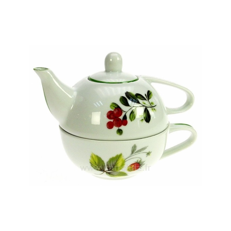 CL10030277  Théière égoiste décor fruit sauvage porcelaine L honneur 23,80 €