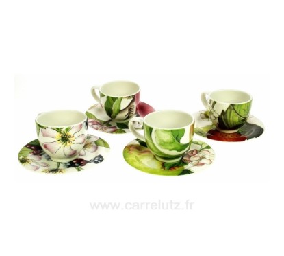 CL10030284  Coffret 4 tasses expresso Eden fruit 77,20 €