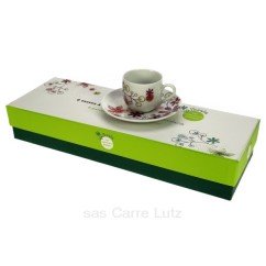 CL10030362  Coffret 6 tasses café en porcelaine décorée Floralia mauve 38,20 €