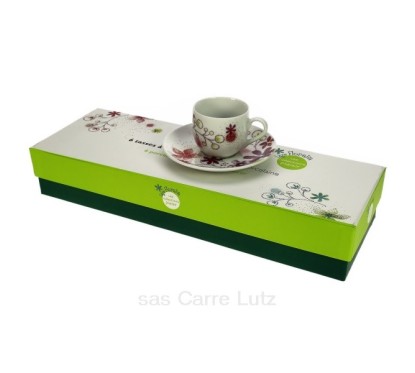 CL10030362  Coffret 6 tasses café en porcelaine décorée Floralia mauve 38,20 €