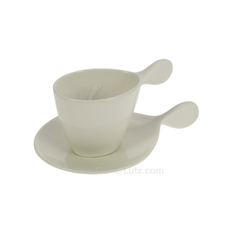 Coffret 6 tasses à thé en porcelaine blanche