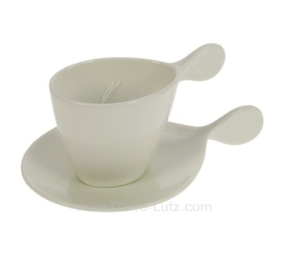 Coffret 6 tasses à thé en porcelaine blanche