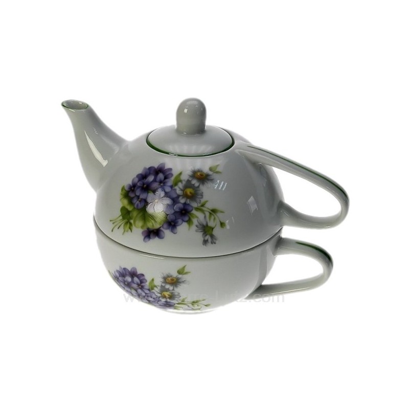 CL10030389  Théière égoiste décor violettes Porcelaine lhonneur 27,60 €