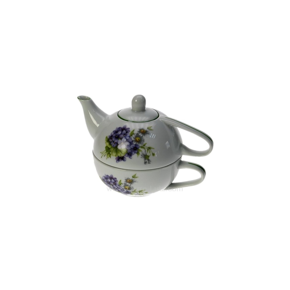 CL10030389  Théière égoiste décor violettes Porcelaine lhonneur 27,60 €