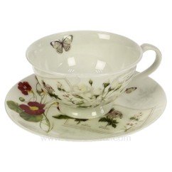 CL10030418  Coffret 1 tasse thé en porcelaine décorée de haute qualité bone china décor Naturalisme 18,30 €