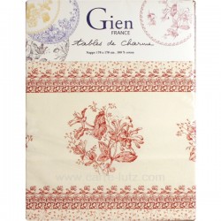 Nappe décor chevrefeuille Gien , reference CL10062007