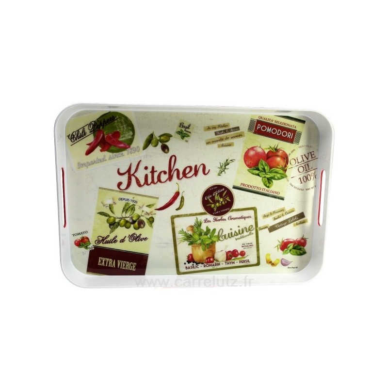 CL11020129  Plateau mélamine﻿ décor vintage kitchen﻿ 44,90 €