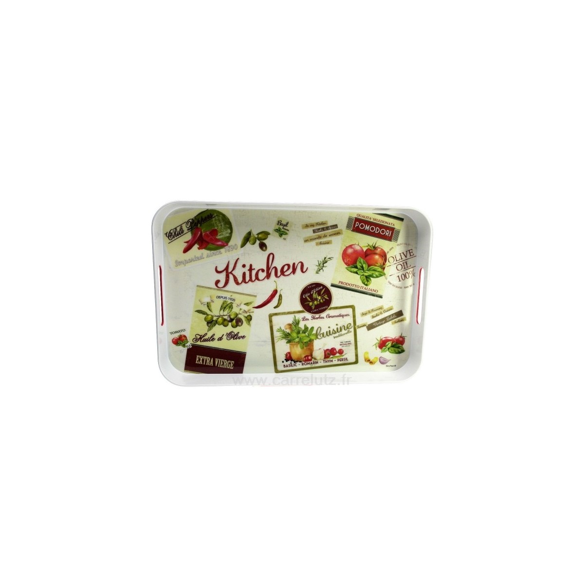 CL11020129  Plateau mélamine﻿ décor vintage kitchen﻿ 44,90 €