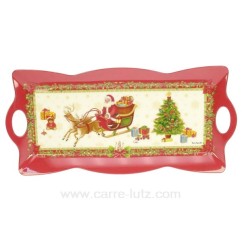 CL11020149  Plateau festonné en mélamine décor sapin et père Noël 21,60 €