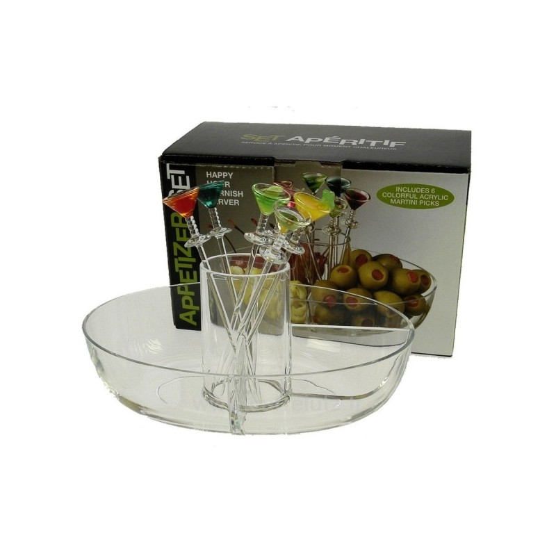 CL13000052  Set apéritif ovale acrylique 20,70 €