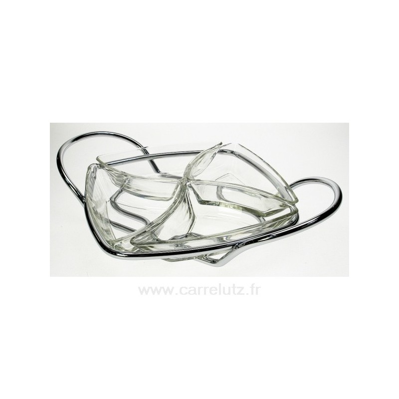 CL13000054  Service apéritif 4 coupelles support chromé﻿ 42,60 €