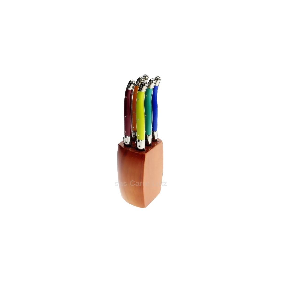 CL14000053  Bloc 6 couteaux steak couleur 19,90 €