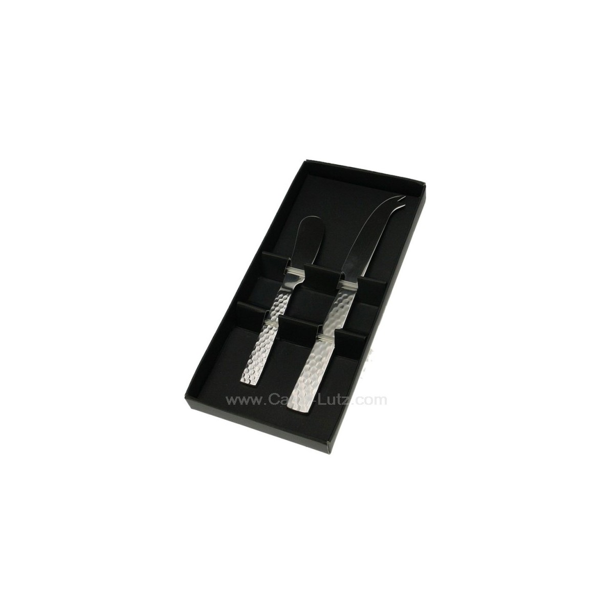 CL14000060  Coffret tartineur et couteau fromage inox martelé 8,60 €