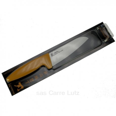 Couteau en céramique fine made in Japan manche orange, reference CL14006081