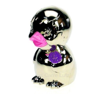 CL14600085  Tirelire poussin en métal argenté 23,20 €