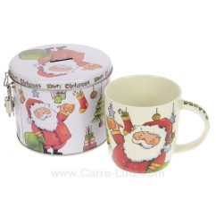 CL14600105  Coffret 1 mug père noël en porcelaine avec boite tirelire 11,00 €