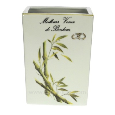 CL14601000  Vase mariage déor bambou porcelaine lhonneur 30,90 €