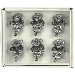 CL15000012  coffret de 6 portes couteaux en inox décor ange  26,00 €