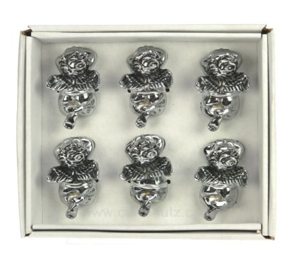 CL15000012  coffret de 6 portes couteaux en inox décor ange  26,00 €