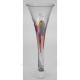 Vase tulipe losange rose et bleu cristal de paris model Galeria , reference CL18000011