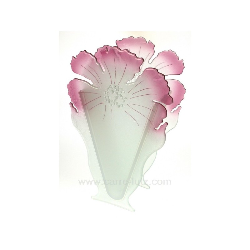 vase triangulaire en verre forme fleur 