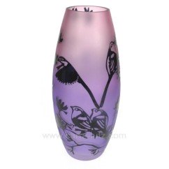 CL18000039  Vase décor paysage irisé mauve décor noir 56,30 €