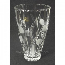 Vase cristal de Paris model bulle blanche hauteur 25,7 cm, reference CL18000055