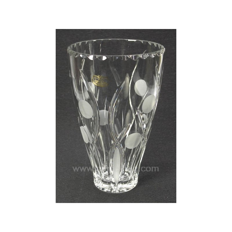 Vase cristal de Paris model bulle blanche hauteur 25,7 cm