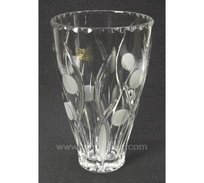 Vase cristal de Paris model bulle blanche hauteur 25,7 cm