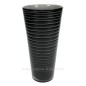 Vase noir filet blanc hauteur 25,5 cm