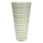 Vase blanc filet noir hauteur 25,5 cm Vase blanc filet noir hauteur 25,5 cm