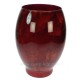 Vase petit laqué  rouge boule Pekin hauteur 32,5 cm, reference CL18000059