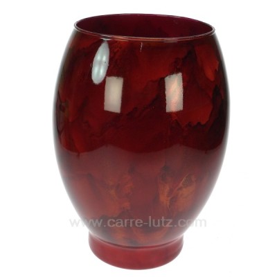 CL18000059  Vase petit laqué rouge boule Pekin hauteur 32,5 cm 80,00 €