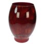 Vase petit laqué  rouge boule Pekin hauteur 32,5 cm