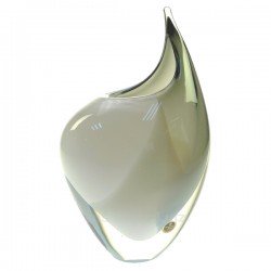 Vase Cristal de Bohème Artcristal blanc et noir, reference CL18000081