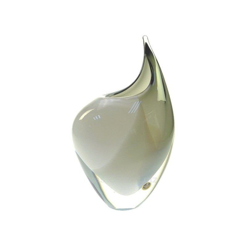 Vase Cristal de Bohème Artcristal blanc et noir