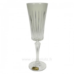 Flute à champagne par 6 Cristal de Paris﻿ Timeless blanc﻿, reference CL20010160