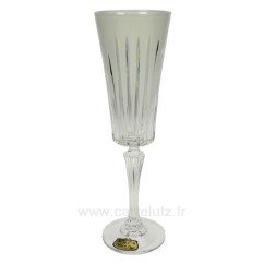 CL20010160  Flute à champagne par 6 Cristal de Paris﻿ Timeless blanc﻿ 168,30 €