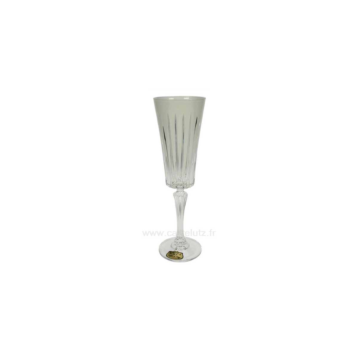 CL20010160  Flute à champagne par 6 Cristal de Paris﻿ Timeless blanc﻿ 168,30 €