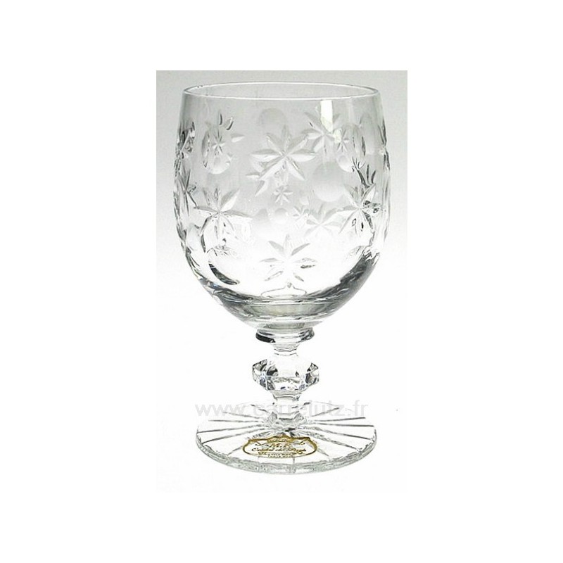 6 Verres à eau cristal taillé Cristal de Paris﻿ model Brest﻿﻿